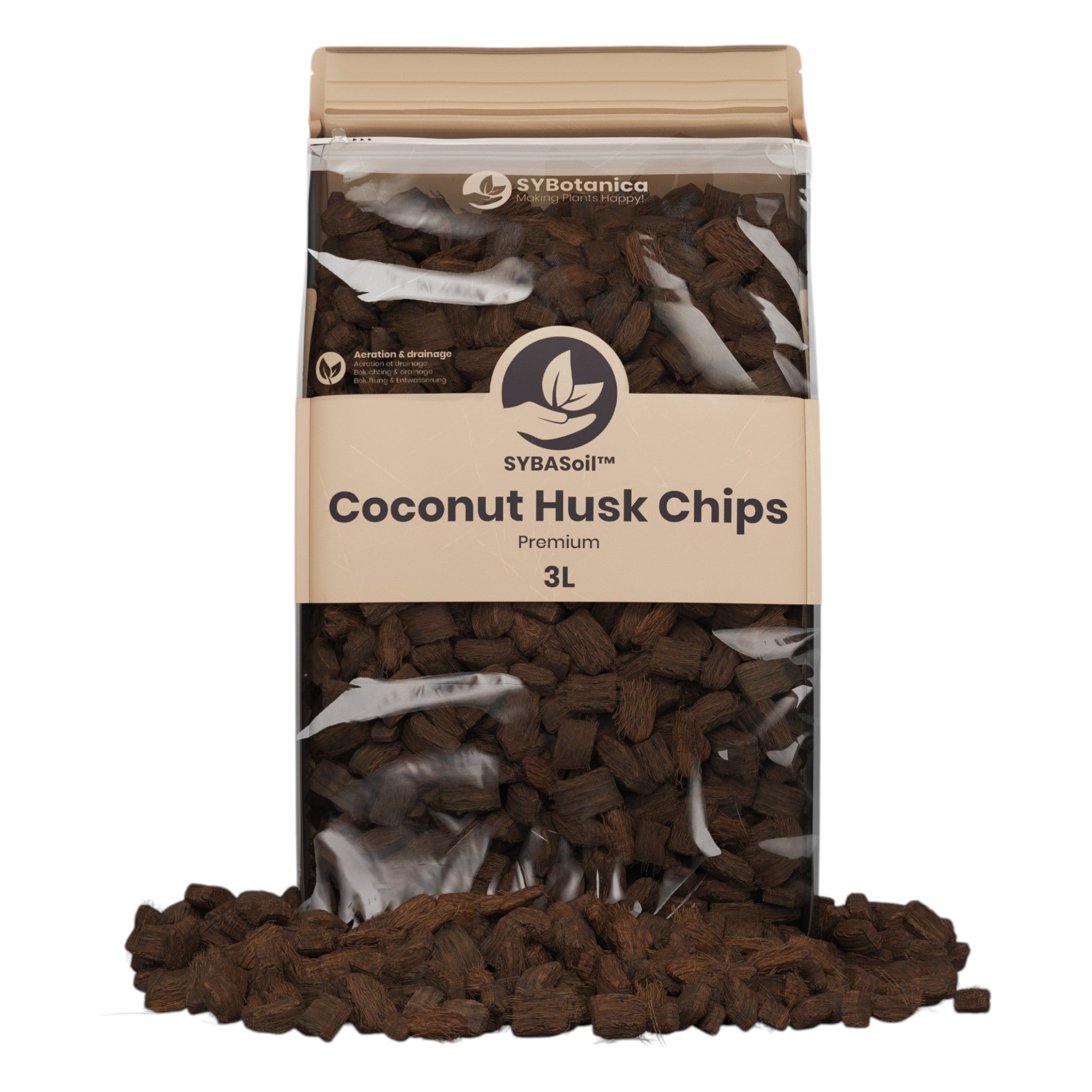 Premium Kokosnussschalen-Chips 3L