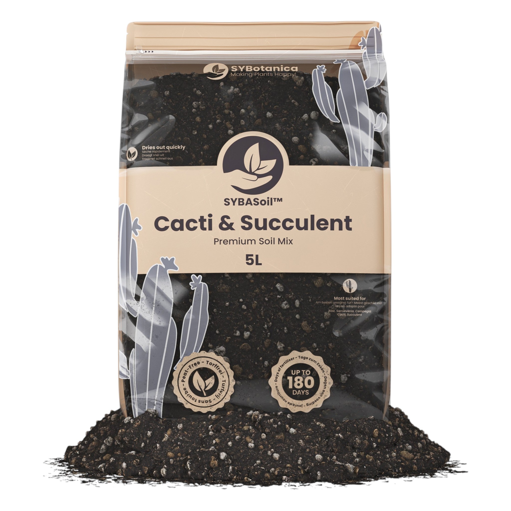 Premium Kakteen & Sukkulenten Mix 5L